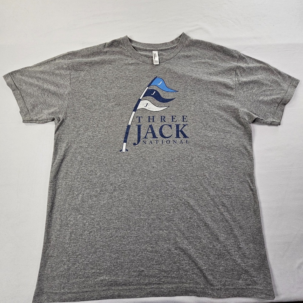 Three Jack National Club Pro Guy Gray Short Sleeve Tri-Blend T-Shirt Men's XL